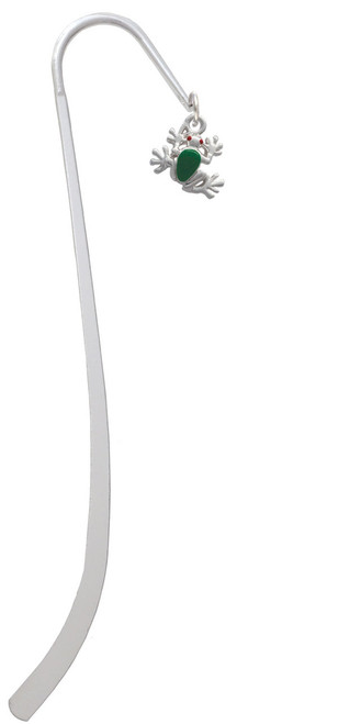 Mini Green Tree Frog Charm Bookmark