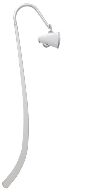 Small White Megaphone Charm Bookmark