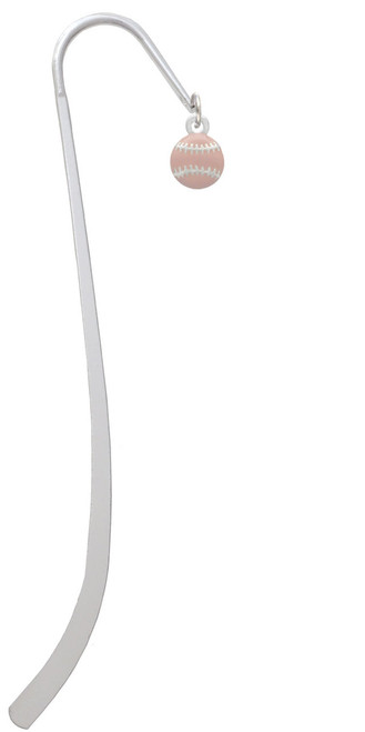 Mini Pink Softball or Baseball Charm Bookmark