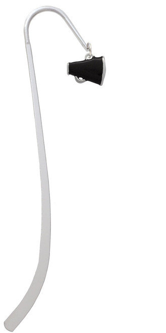 Small Black Megaphone Charm Bookmark