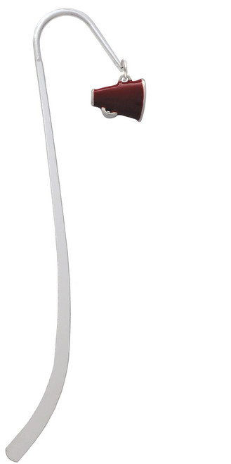 Small Maroon Megaphone Charm Bookmark