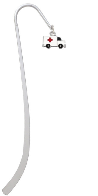 Ambulance with Cross Charm Bookmark