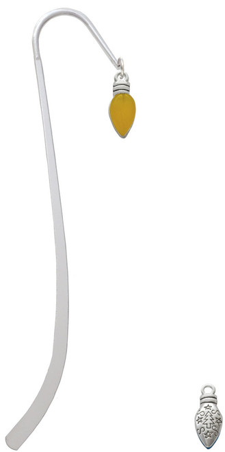 Christmas Lights - Hot Yellow Resin Charm Bookmark