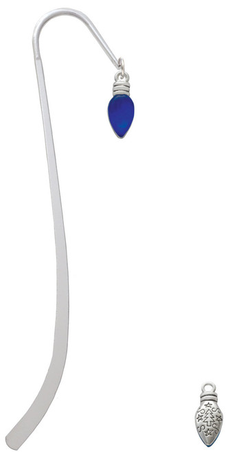 Christmas Lights - Blue Resin Charm Bookmark
