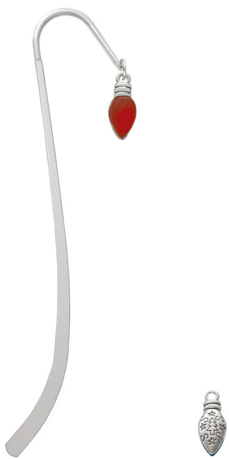 Christmas Lights - Red Resin Charm Bookmark