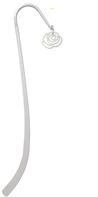 Small Rose Outline Charm Bookmark