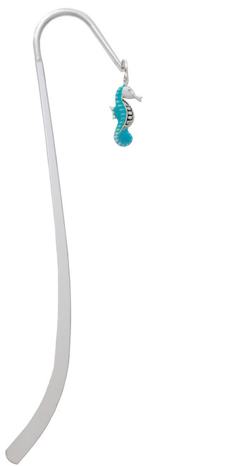 Hot Blue Seahorse - Charm Bookmark