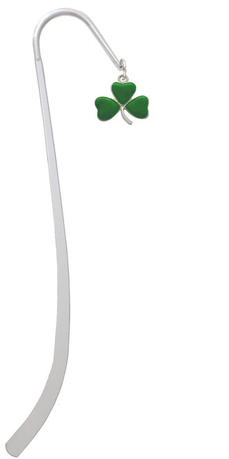 Green Three Leaf Clover - Shamrock Charm Bookmark
