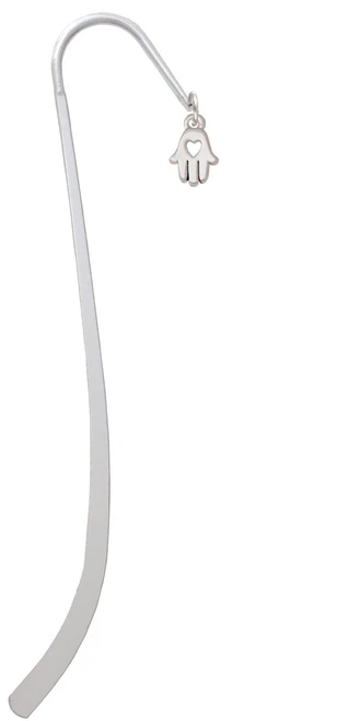 Small Heart Hamsa Hand Charm Bookmark