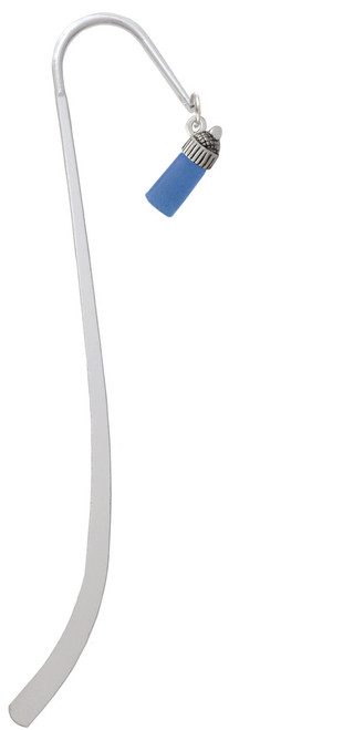 3-D Blue Baby Bottle Charm Bookmark