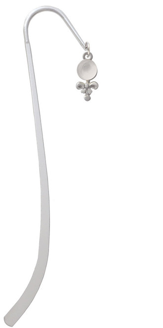 Clear Frosted Baby Rattle Charm Bookmark