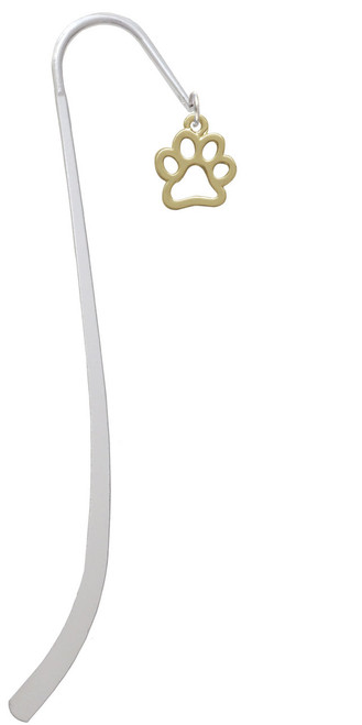 Medium Gold Tone Open Paw Charm Bookmark