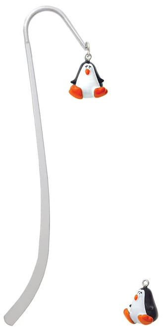 Resin Penguin Charm Bookmark