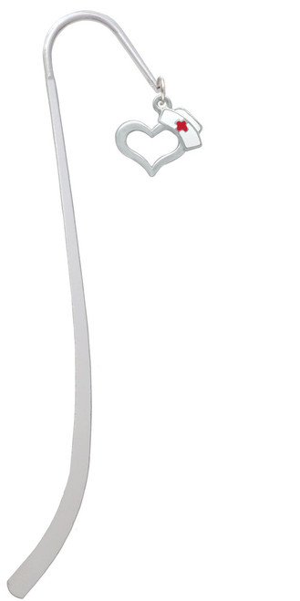 Open Heart with Nurse Hat Charm Bookmark