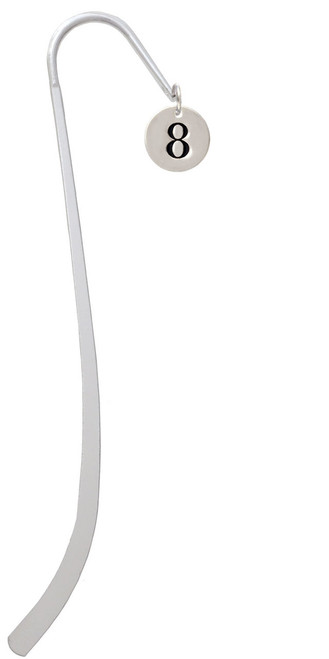 Disc 1/2'' Number - 8 - Charm Bookmark
