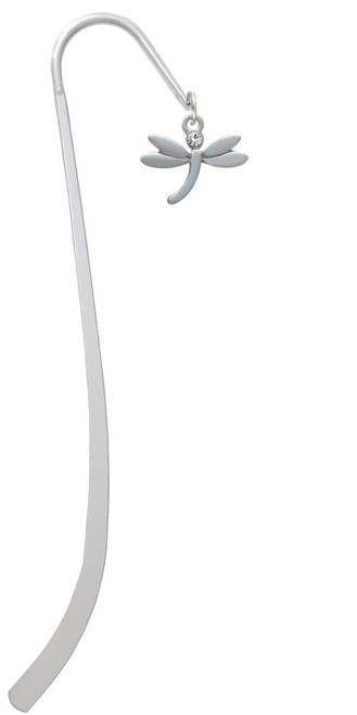 Small Dragonfly with Crystal Charm Bookmark