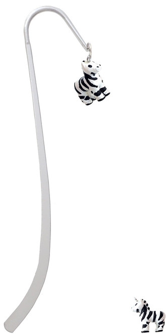 Resin Zebra Charm Bookmark