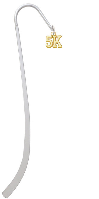 Gold Tone 5K Charm Bookmark