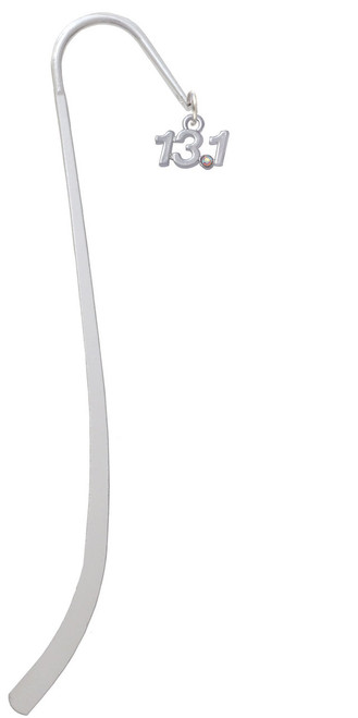 Half Marathon - 13.1 with Clear AB Crystal Charm Bookmark