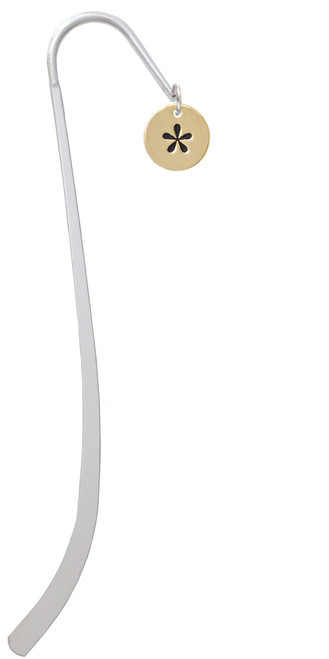Gold Tone Disc 1/2'' - Symbol - Asterisk - * - Charm Bookmark