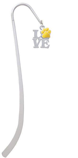 Love with Yellow Paw Charm Bookmark