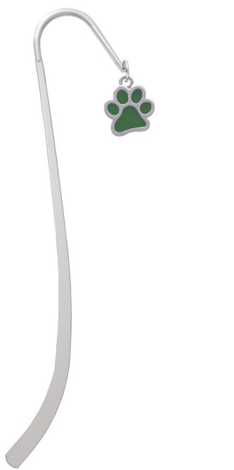 Medium Translucent Green Paw Charm Bookmark