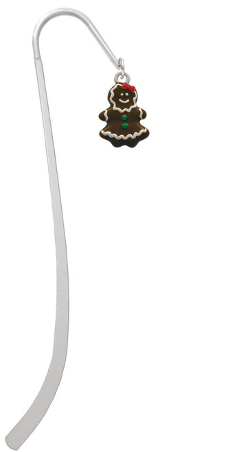 Enamel Gingerbread Girl Charm Bookmark