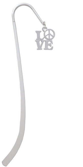 Love with Peace Sign Charm Bookmark