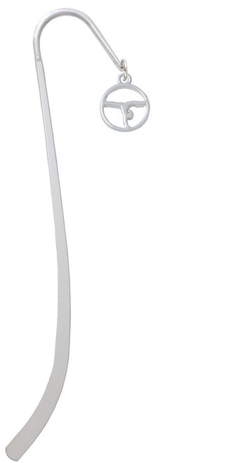 Gymnast Silhouette in 1/2'' Disc Charm Bookmark