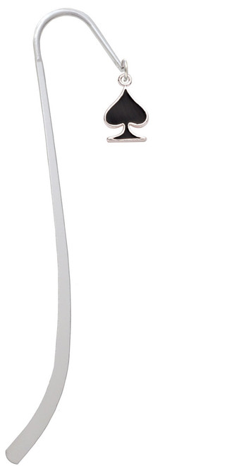 Card Suit - Black Spade Charm Bookmark