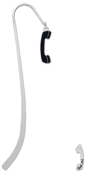 Black Telephone Charm Bookmark