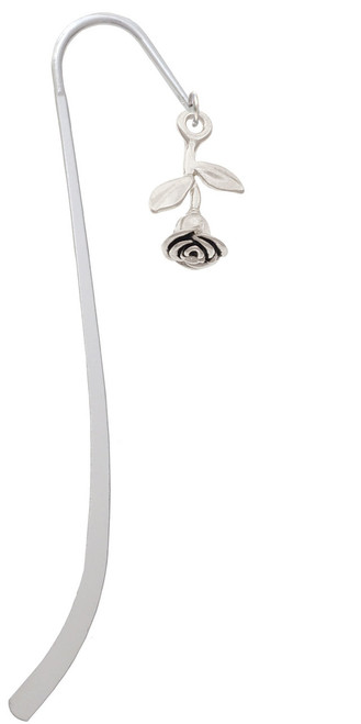 Stemmed Rose Charm Bookmark