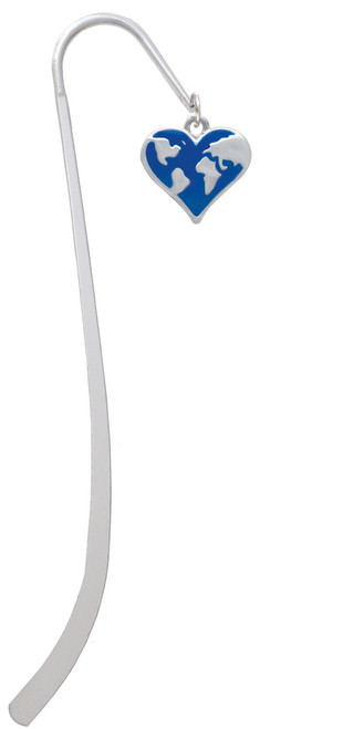 Enamel Earth Heart Charm Bookmark