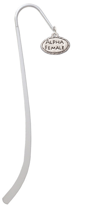 Alpha Female Oval Charm Bookmark