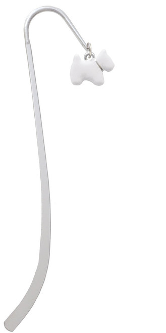 White Westie Dog Charm Bookmark