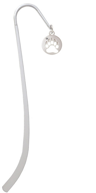 Bear Paw Silhouette Charm Bookmark
