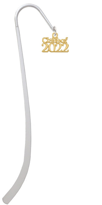 Gold Tone Class of 2022 Charm Bookmark