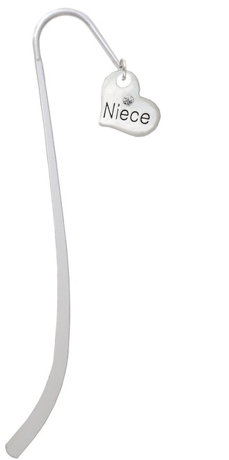Large Niece Heart Charm Bookmark