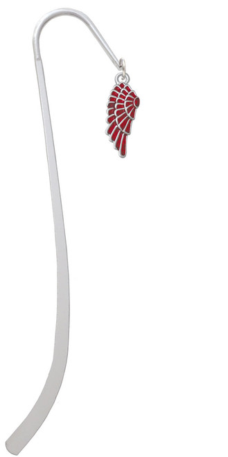 Medium Translucent Red Angel Wing Charm Bookmark