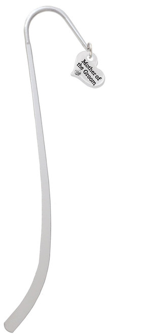 Small Mother of the Groom Heart Charm Bookmark