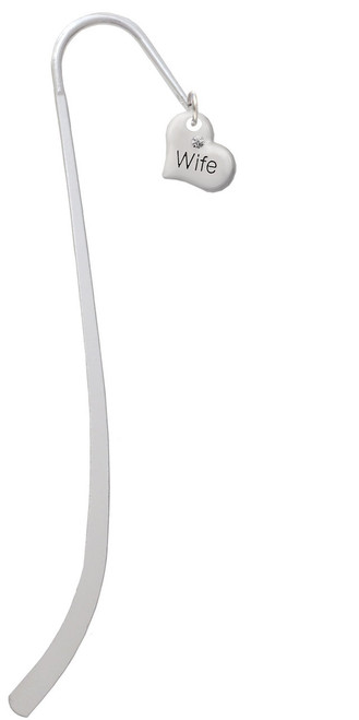 Small Wife Heart Charm Bookmark