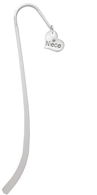 Small Niece Heart Charm Bookmark