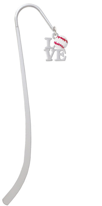 Love with Baseball Charm Bookmark