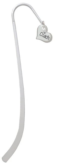 Small ''Coach'' Heart Charm Bookmark