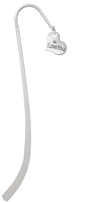 Small I Love You Heart Charm Bookmark