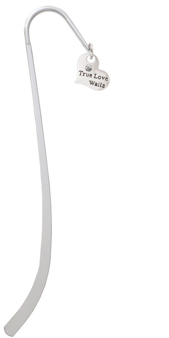 Small True Love Waits Heart Charm Bookmark