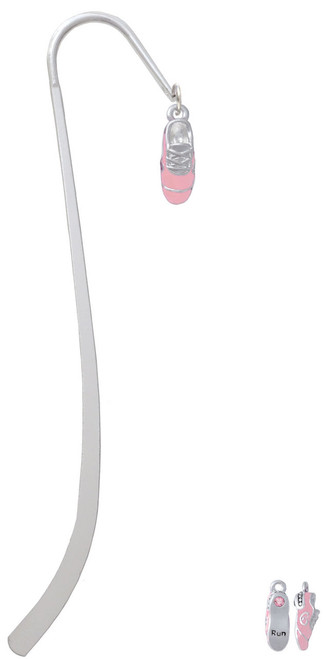 3-D Pink Running Shoe Charm Bookmark