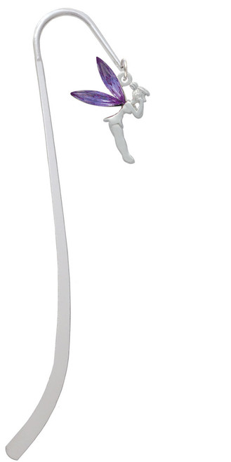 Large Fairy with Purple Wings Charm Bookmark