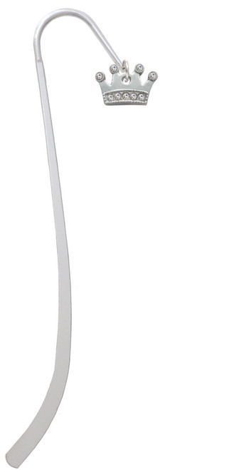 Crown with Clear Crystals Charm Bookmark