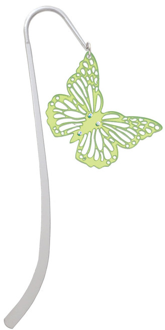 Acrylic Cut Out Butterfly Mirror Lime Green Charm Bookmark